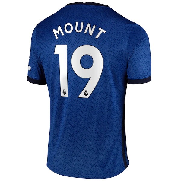 Camiseta Chelsea NO.19 Mount Replica Primera Ropa 2020/21 Azul